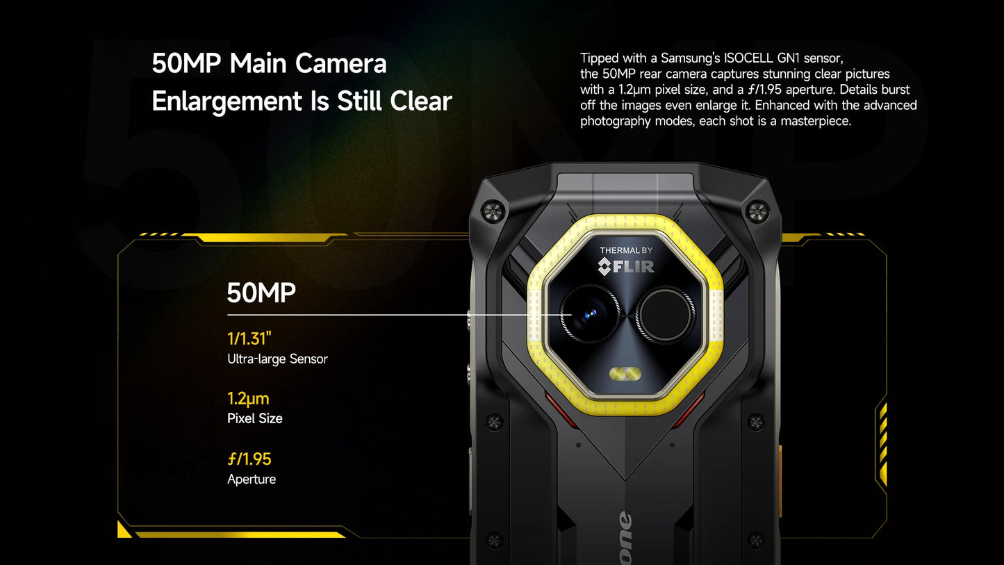 Ulefone Armor Mini 20T Pro 5G Rugged Thermal lmaging By FLIR® 16GB+256GB 4.7" Display LED Light Android 14 6200mAh 33W Global