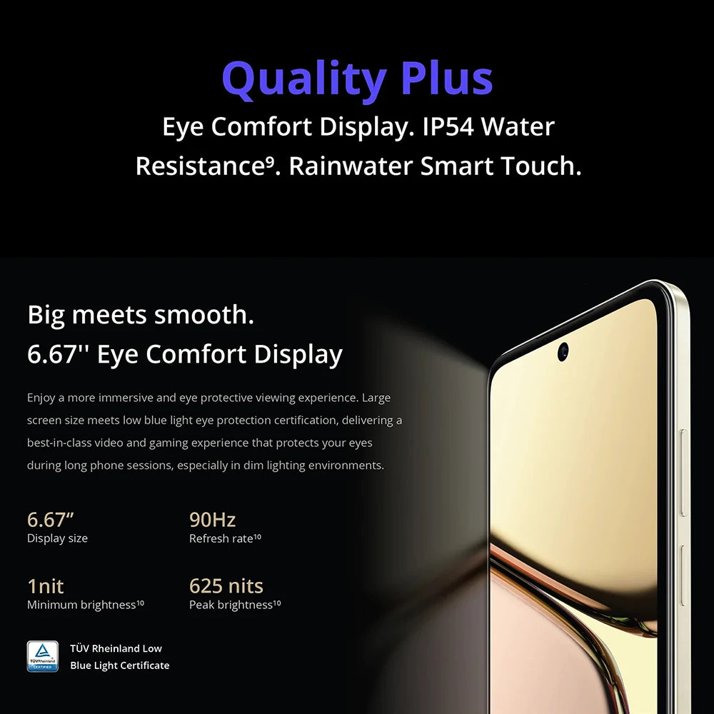realme C65 Smartphone 50MP AI Camera 45W SUPERVOOC Charge 6.67'' Large Display 5000mAh Battery Helio G85 NFC