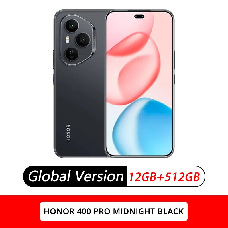 HONOR 400 Pro Global Version 5G Smartphone Snapdragon 8 Gen 3 6.7'' 120Hz AMOLED Display Support HONOR 100W SuperCharge ESIM