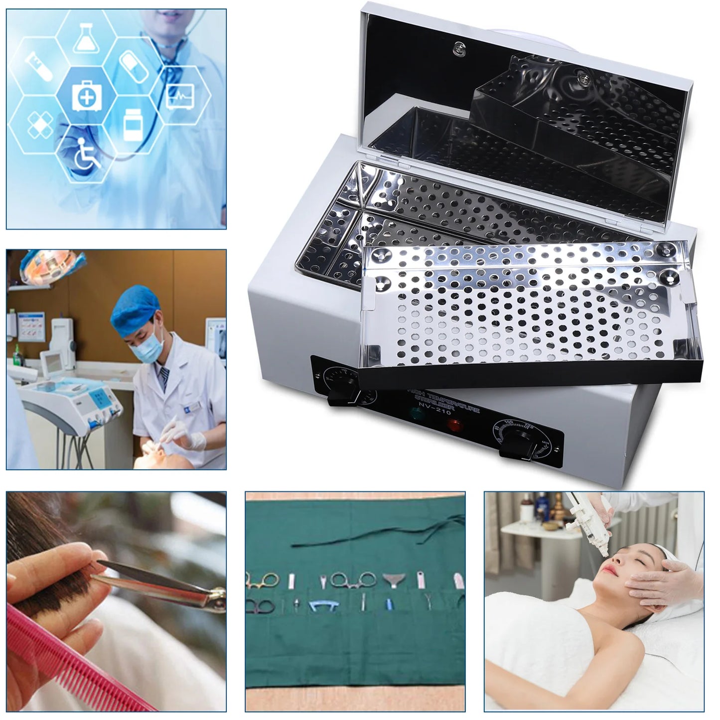 Sweetmile UV Ozone Sterilizer Box Cabinet High Temperature Nail Sterilizer Disinfection Box Storage Case Nail Tools Machine