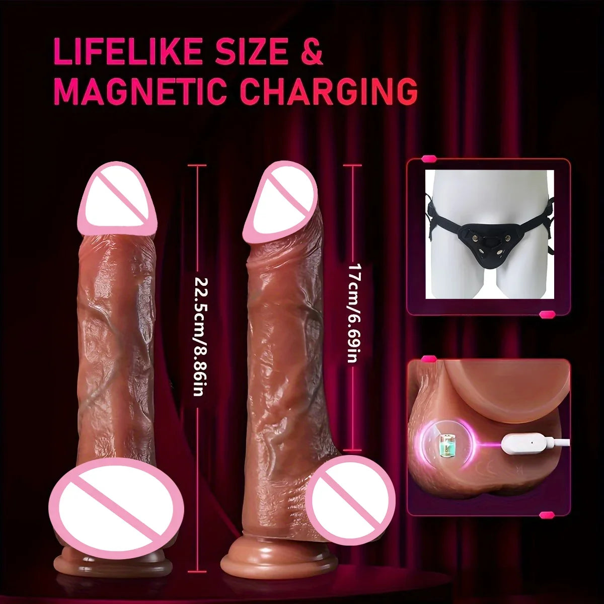 Realistic Dildo Vibrator Big Penis Penetration Anal Adult Sex Toys For Anal Vibration Heating Dick Dildos For Women Masturbation