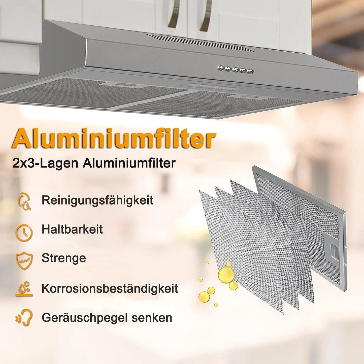 TopStrong 60cm Under-Cabinet Exhaust Air Recirculating LED Extractor Hood EUTF2360