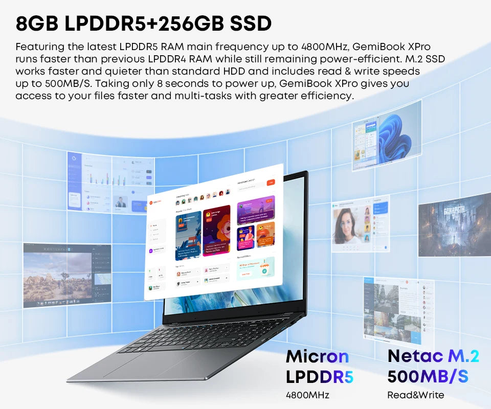 CHUWI GemiBook Plus Laptop 15.6'' FHD 1920 * 1080 16GB LPDDR5 512GB SSD Intel Alder Lake N100 WiFi 6 Windows 11 Laptops