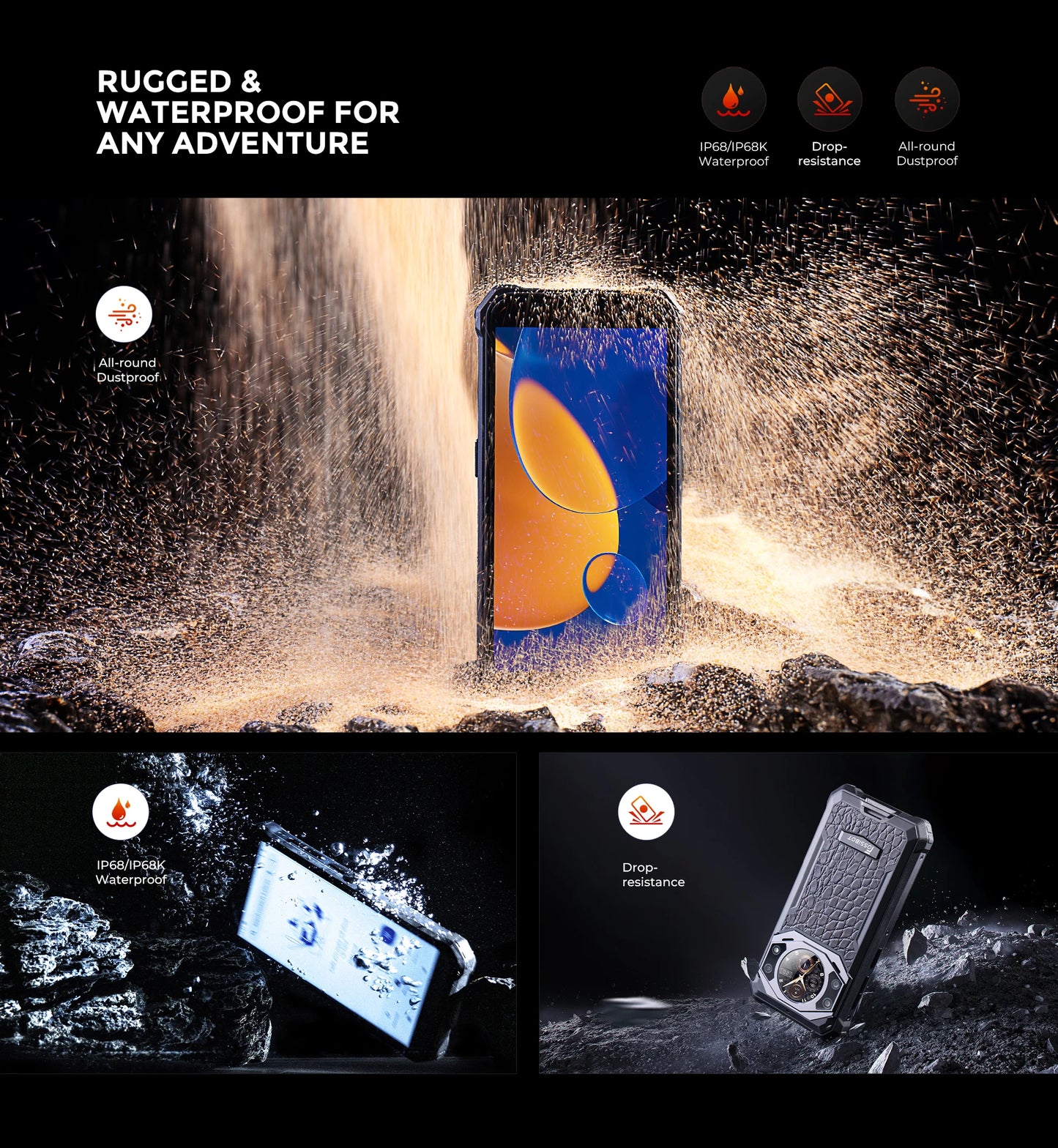 FOSSiBOT F101 PRO Smartphone 8GB 128GB 18W Fast Charge Mobile Phone 8GB 128GB 10600mAh Battery Android 13 Cellphone NFC