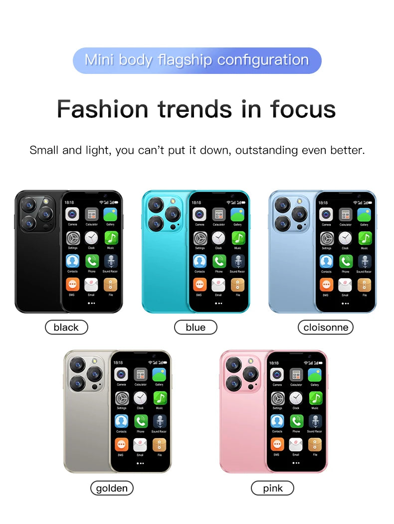 NEW SERVO 16SE Mini 3G Cute Smart Phone Android System 2 SIM Cards 3.0 inch Display Facial Unlock 2GB 16GB Small Card Smartphone