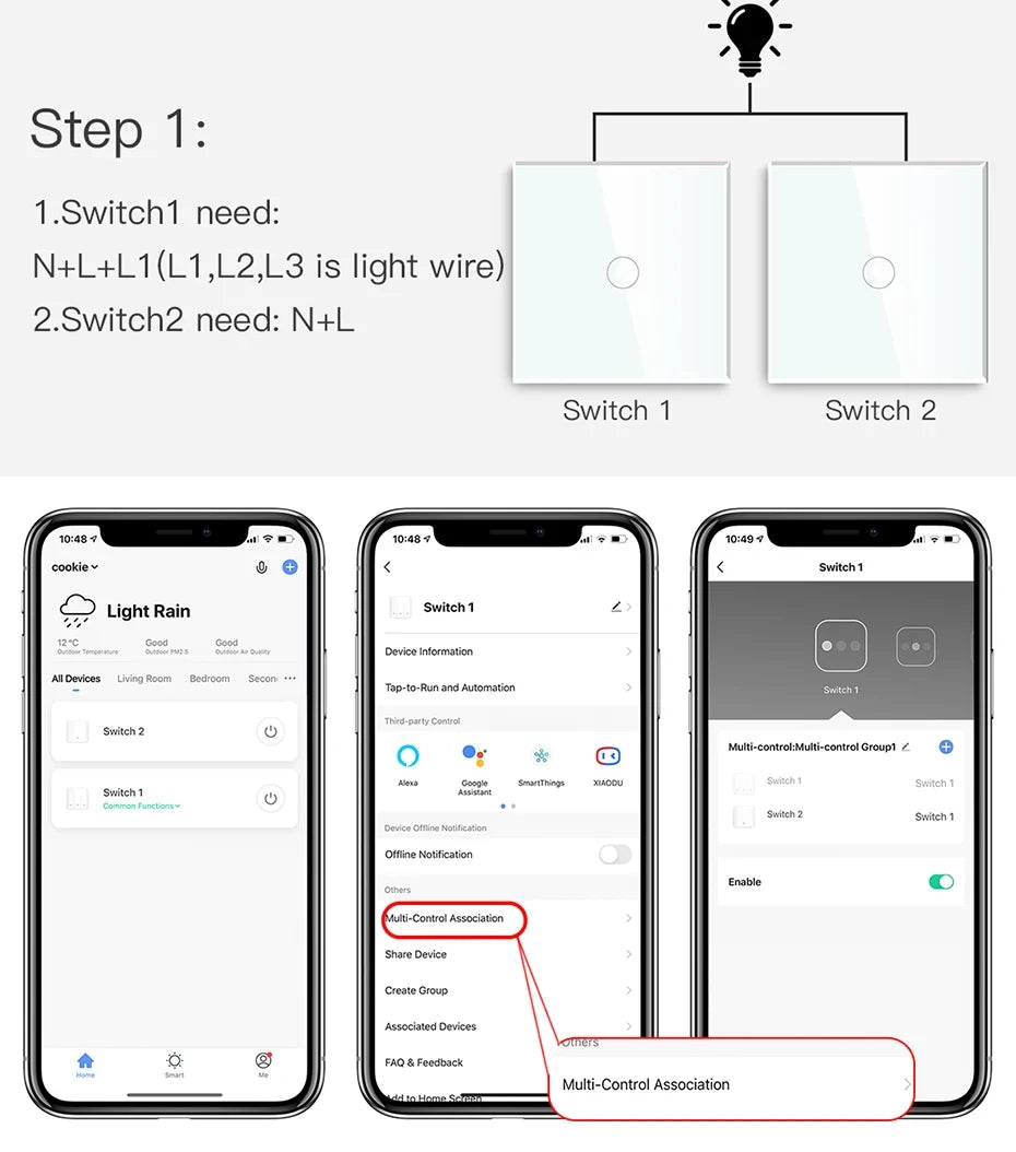 BSEED Zigbee 1/2/3Gang Touch Light Switches 1/2/3Way Tuya Smart Life Alice App Control Plus Normal EU Sockets Neutral Required