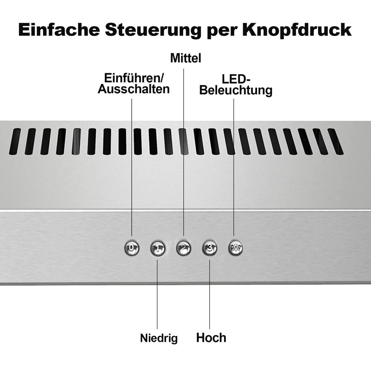 TopStrong 60cm Under-Cabinet Exhaust Air Recirculating LED Extractor Hood EUTF2360