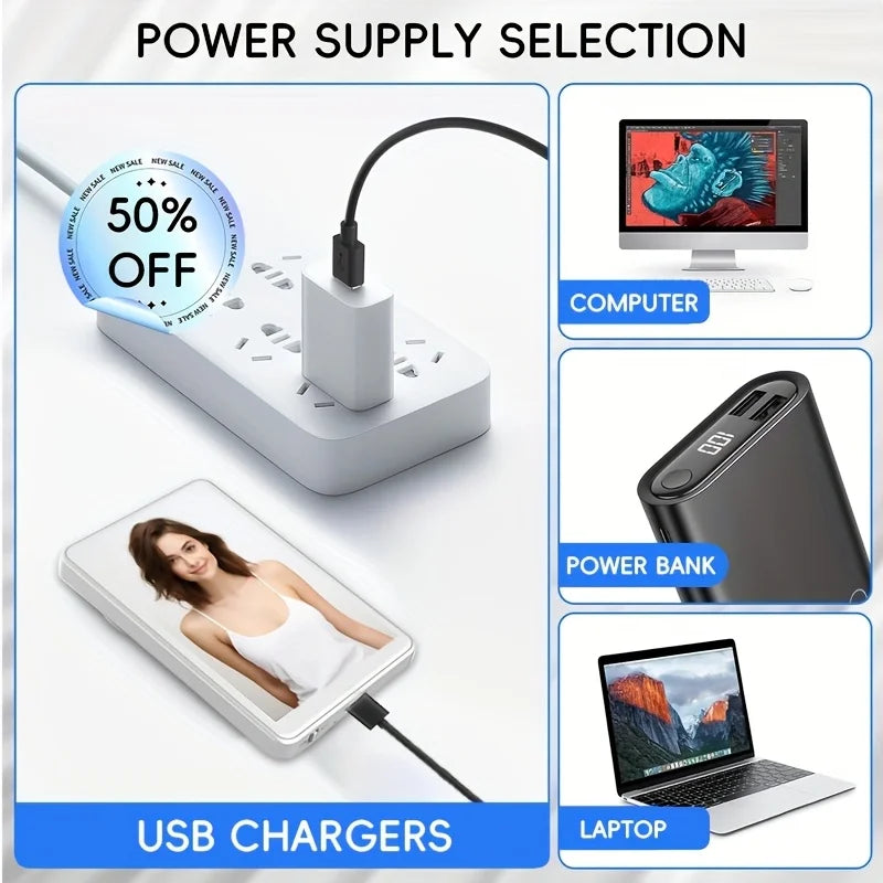 Smartphone Wireless Magnetic Selfie Monitor Screen iPhone Android Phone Vlog Live Video Recording Outdoor Selfie Assistance