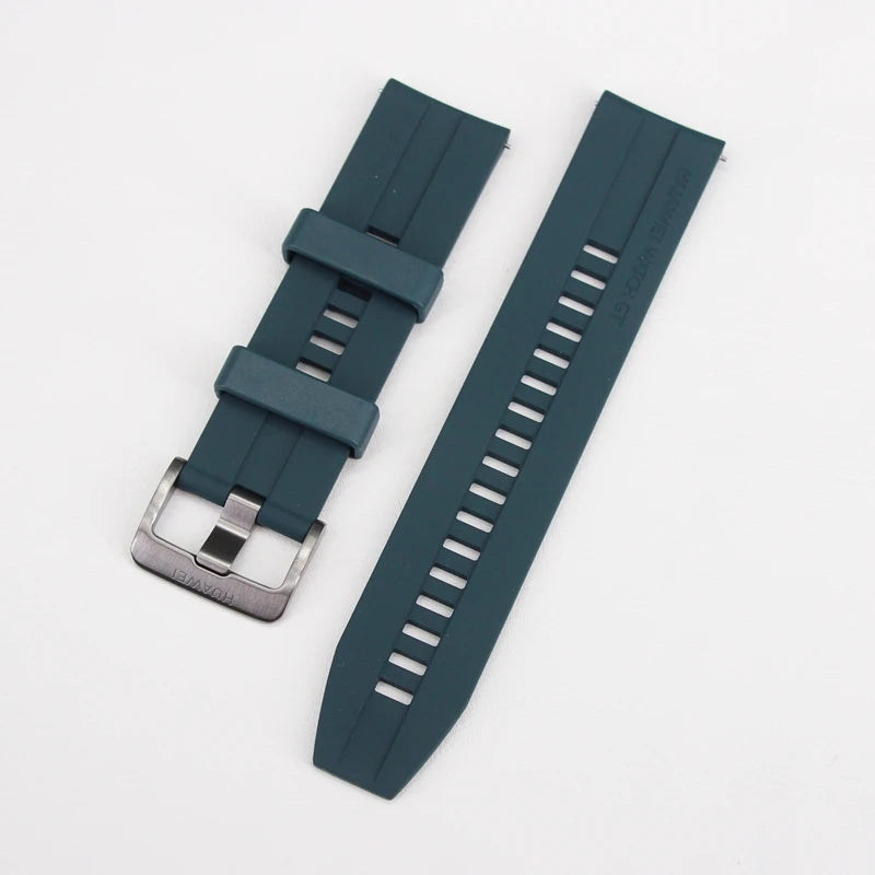 Original Huawei GT2 46mm FKM Rubber Watch Band 22mm Huawei Genuine Leather strap GT Stainless Steel Milanese Wacth Strap