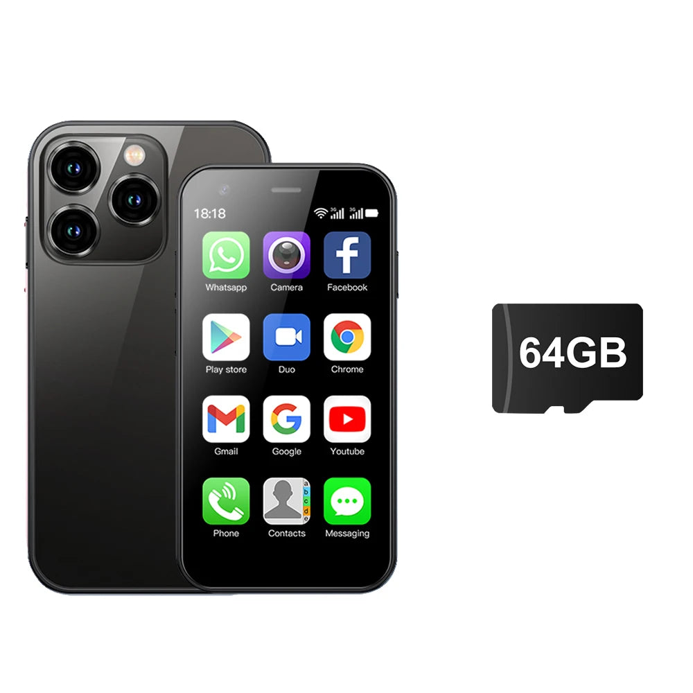 SERVO 15SE Small Smartphone 2 SIM WCDMA Android 8.1 RAM 2GB ROM 16GB GPS WIFI 3.0" Screen Mini Portable Mobile Phone Cheap Price