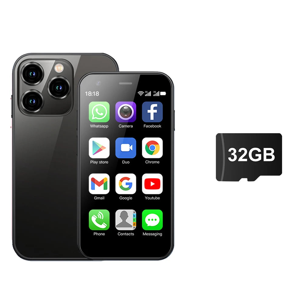 SERVO 15SE Small Smartphone 2 SIM WCDMA Android 8.1 RAM 2GB ROM 16GB GPS WIFI 3.0" Screen Mini Portable Mobile Phone Cheap Price