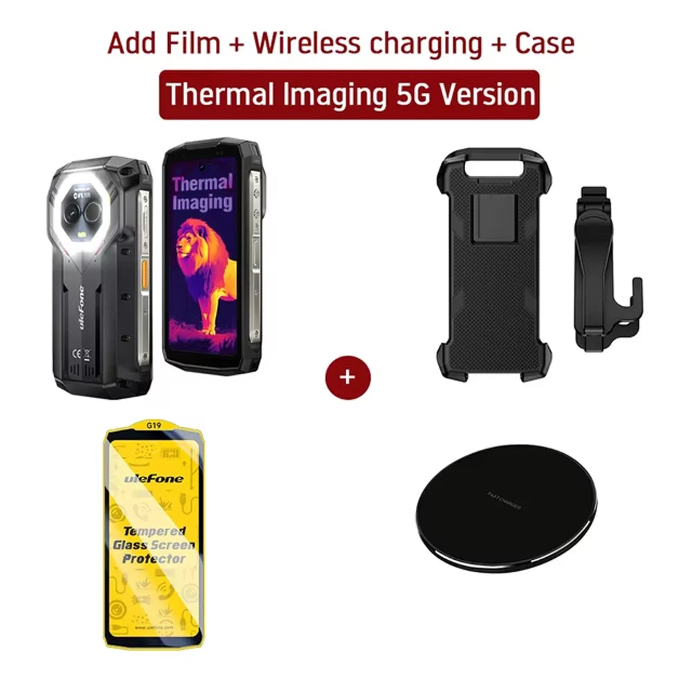Ulefone Armor Mini 20T Pro 5G Rugged Thermal lmaging By FLIR® 16GB+256GB 4.7" Display LED Light Android 14 6200mAh 33W Global