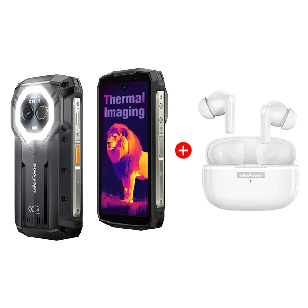 Ulefone Armor Mini 20T Pro 5G Rugged Thermal lmaging By FLIR® 16GB+256GB 4.7" Display LED Light Android 14 6200mAh 33W Global