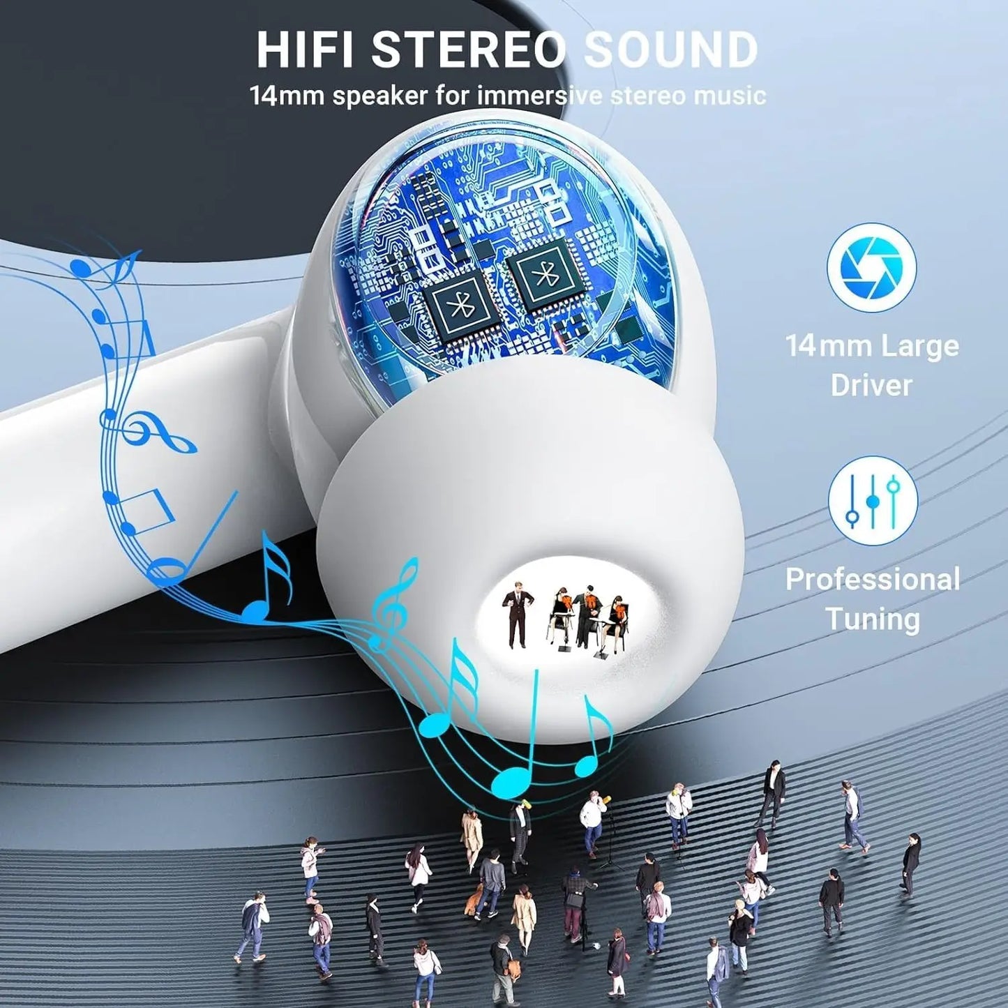 Original Wireless bluetooth headphone noise canceling earphone HIFI stereo headset earbuds bluetooth for xiaomi lenovo air pods