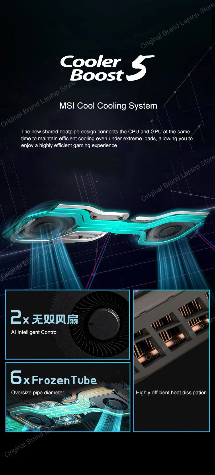 2024 MSI Vector 17 HX Gaming Laptop 17 Inch QHD 2.5K 240Hz IPS Screen Netbook i9-14900HX 32GB 1TB RTX4070 Notebook Computer PC