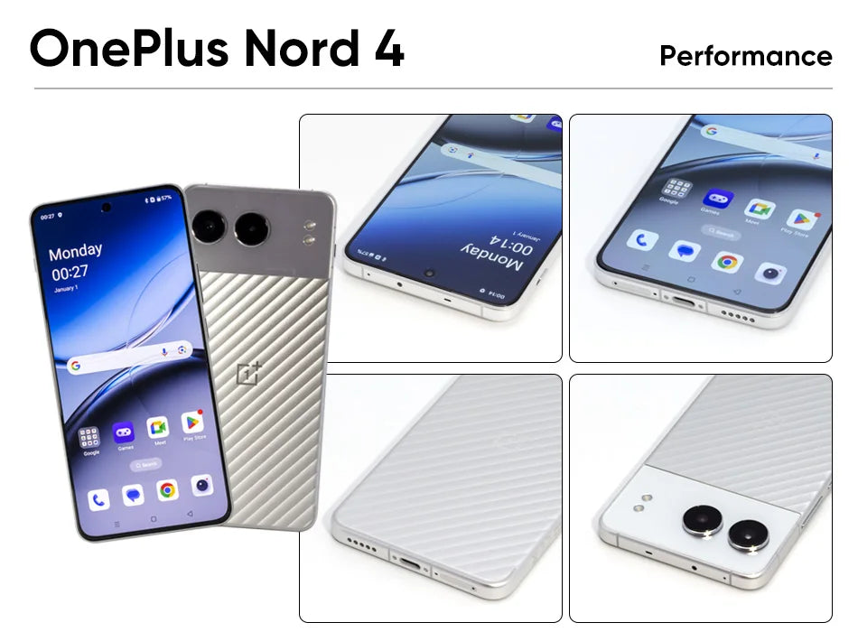 5G OnePlus Nord 4 Smartphone 100W Fast Charging Snapdragon 7 Gen 3 6.74'' 120Hz OLED Display 50MP Camera NFC Global Version