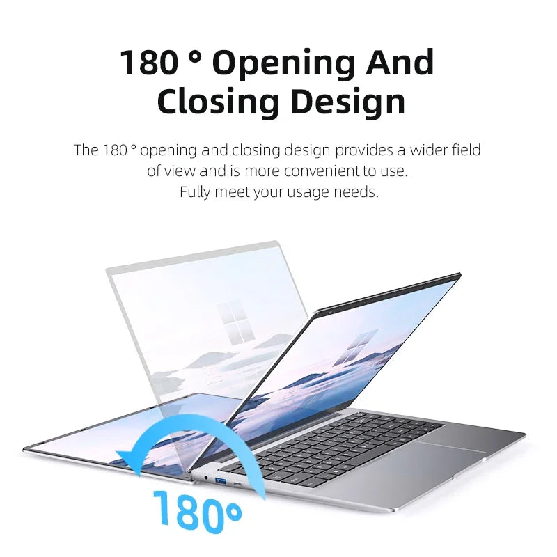 Ultra Slim Windows 11 Laptop Computer 14.1" 12GB RAM 512GB 1TB SSD Intel N4000 Notebook Gamer 1920*1080 Office Study Computer PC