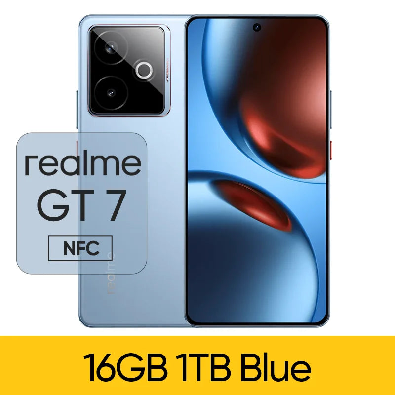 Origianl Official Rom Realme GT 7 Unlocked Simcard Region Network Dimensity 9400+ 6.8" 144Hz OLED 7200mAh 100W Ultracharge 50MP