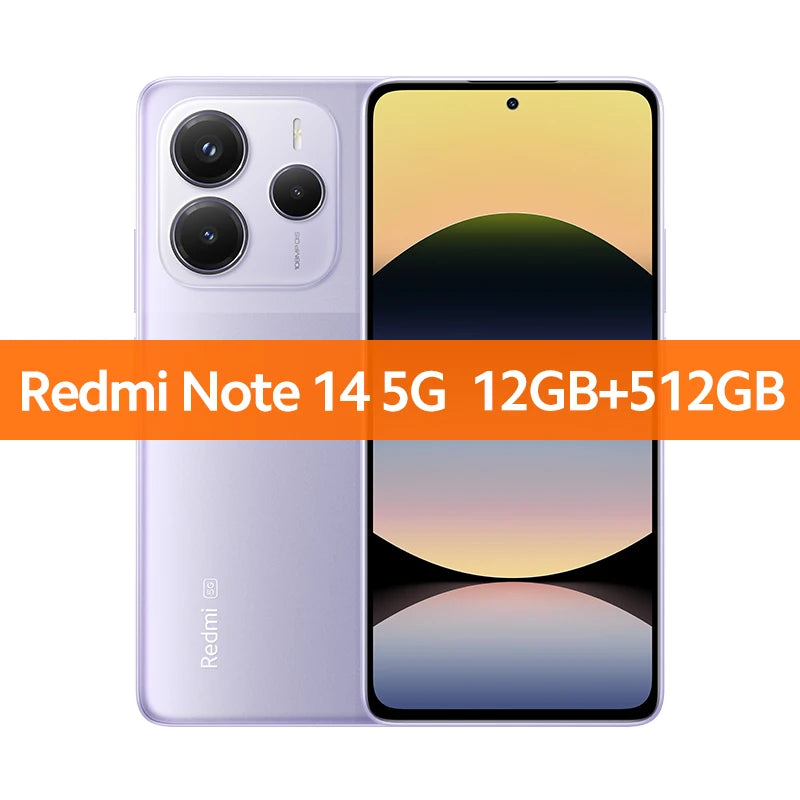 Redmi Note 14 5G Xiaomi Global Version MediaTek Dimensity 7025 Ultra 108MP Camera 45W Turbo Charging 5110mAh Battery Smartphone