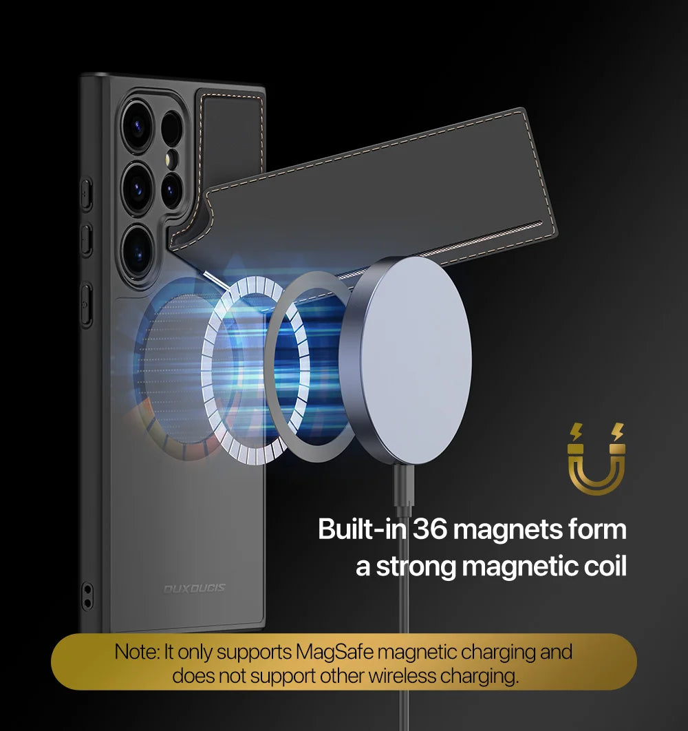 DUX DUCIS Magnetic Case For Samsung S24 Ultra, Samsung S24 Plus, Samsung S24, Case Phone Stand Wallet 3in1
