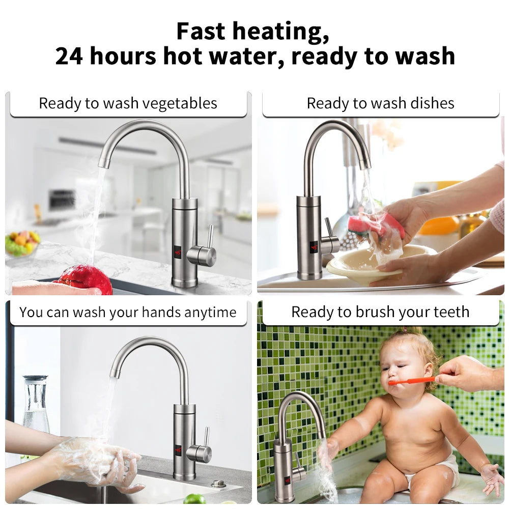 saengQ Electric Water Faucet Instant Water Heater Kitchen Hot Faucet Heater 220V Heating Faucet Instantaneous Heaters