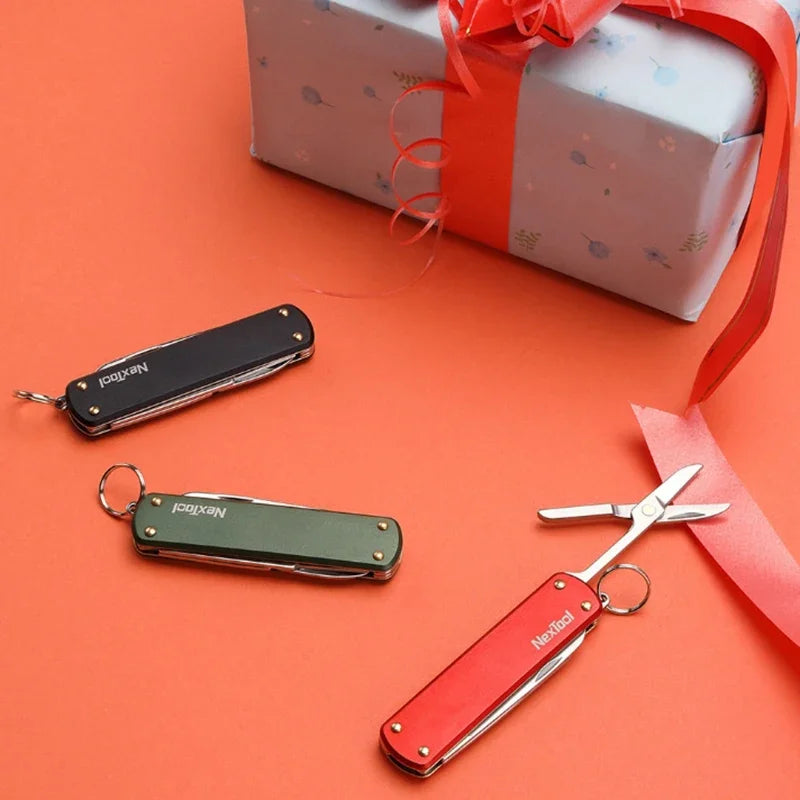 Youpin NexTool Multi Functional Knife, Small File, Slotted Screwdriver, Scissors 4in1 Mini High Quality Portable Tool Key Chain