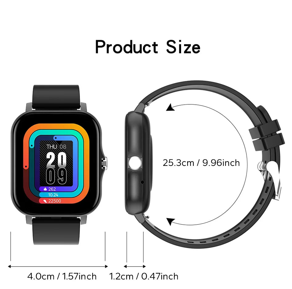 Smart Watch Android Phone 1.44'' Inch Color Screen Bluetooth Call Blood Oxygen/Pressure Monitoring Smart Watch Women Men