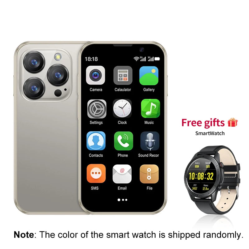 NEW SERVO 16SE Mini 3G Cute Smart Phone Android System 2 SIM Cards 3.0 inch Display Facial Unlock 2GB 16GB Small Card Smartphone