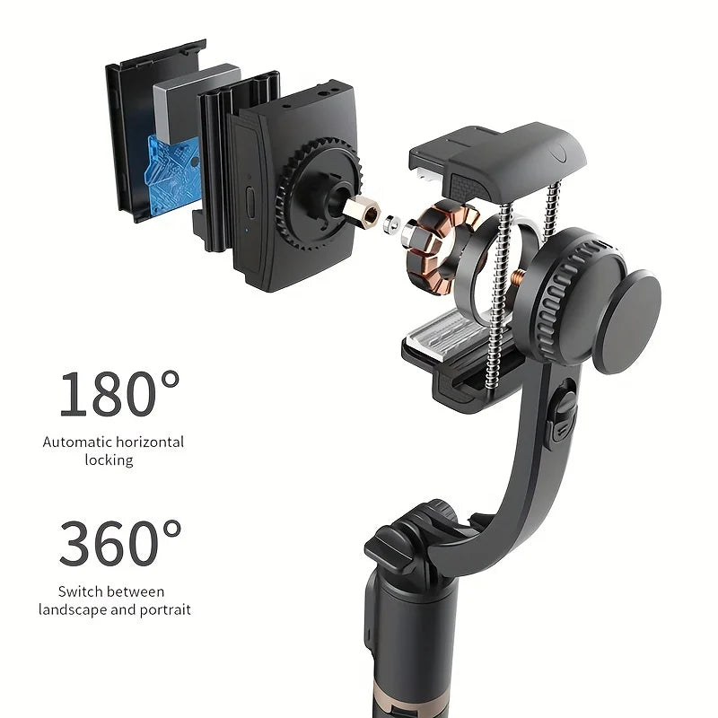 Handheld stabilizer, wireless selfie stick, anti shake pan, tripod, lazy phone holder, desktop