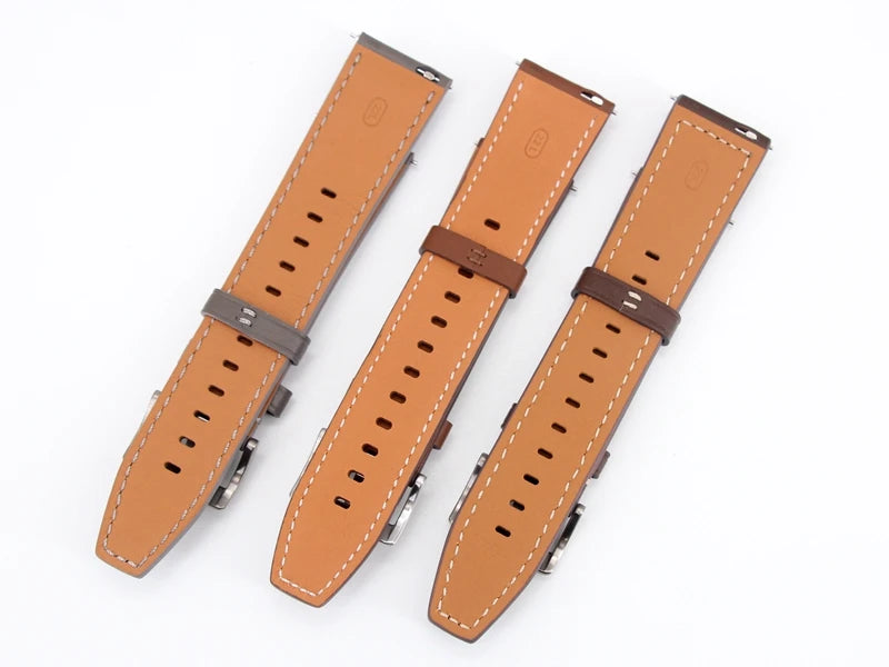 Original Huawei GT2 46mm FKM Rubber Watch Band 22mm Huawei Genuine Leather strap GT Stainless Steel Milanese Wacth Strap
