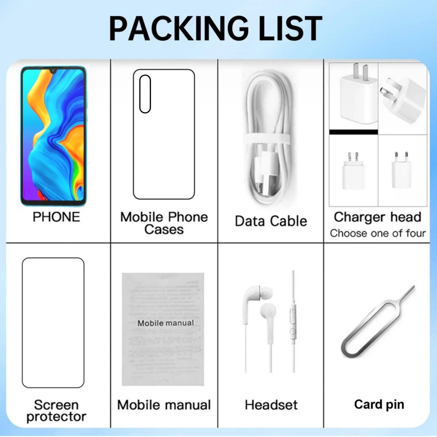 HUAWEI P30 Lite Smartphone Android 3340mAH 6GB RAM 128G ROM 6.15Inch 1080x2312HD 24+32MP Global Vision 4 5G Network Mobile Phone