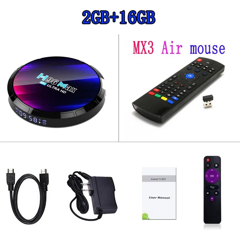 H96MAX RK3528 Android 13.0 TV Box Support 2.4G/5.8G WiFi6 BT5.0 4K Video Set Top TV Box Decode And Play 8K