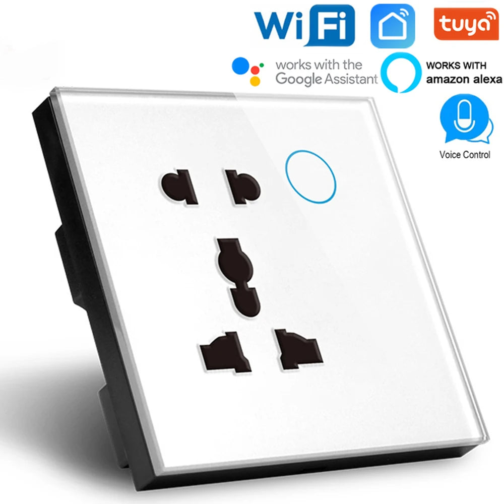Shawader Tuya Wifi Smart USB Type-C PD 20W Wall Socket Universal Electrical Plug Outlet Power Switch Wireless,Alexa Google Home