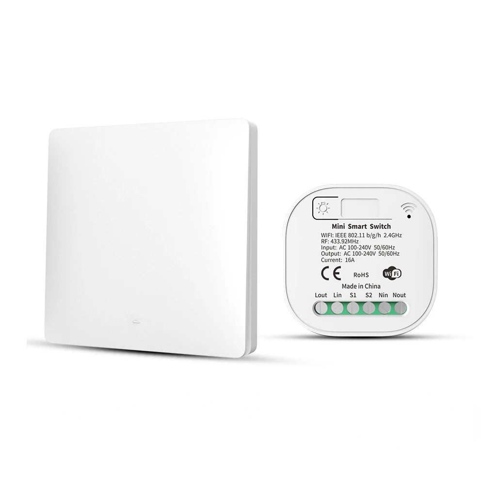 Tuya Smart Switch No Battery Required Push Button Panel Light Switches WiFi Wireless Remote Timing Relay Aleax Wall Switch