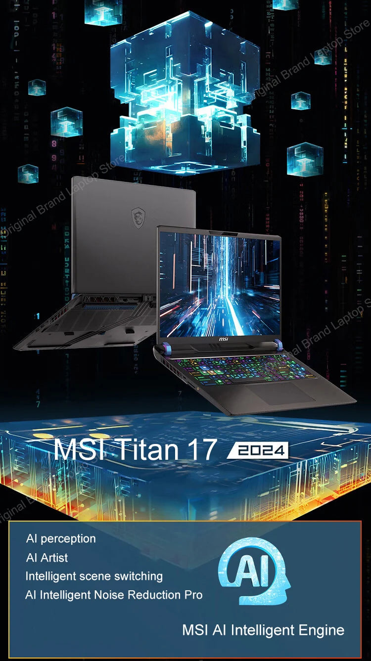 2024 MSI Vector 17 HX Gaming Laptop 17 Inch QHD 2.5K 240Hz IPS Screen Netbook i9-14900HX 32GB 1TB RTX4070 Notebook Computer PC