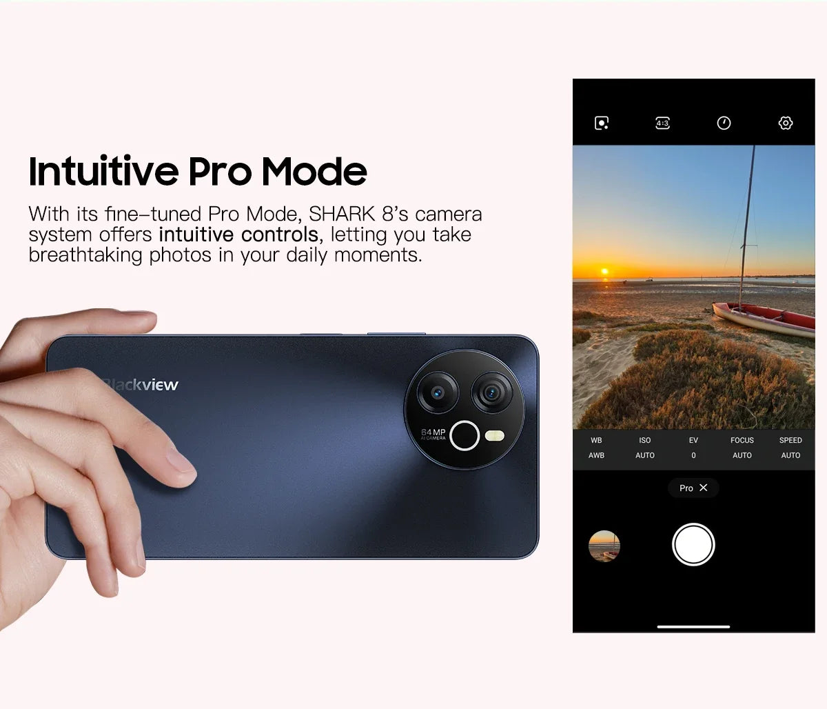 Blackview SHARK 8 Machine Android 13 8GB 128GB/256GB G99 6.78'' 120Hz 2.4K Display 64MP Camera