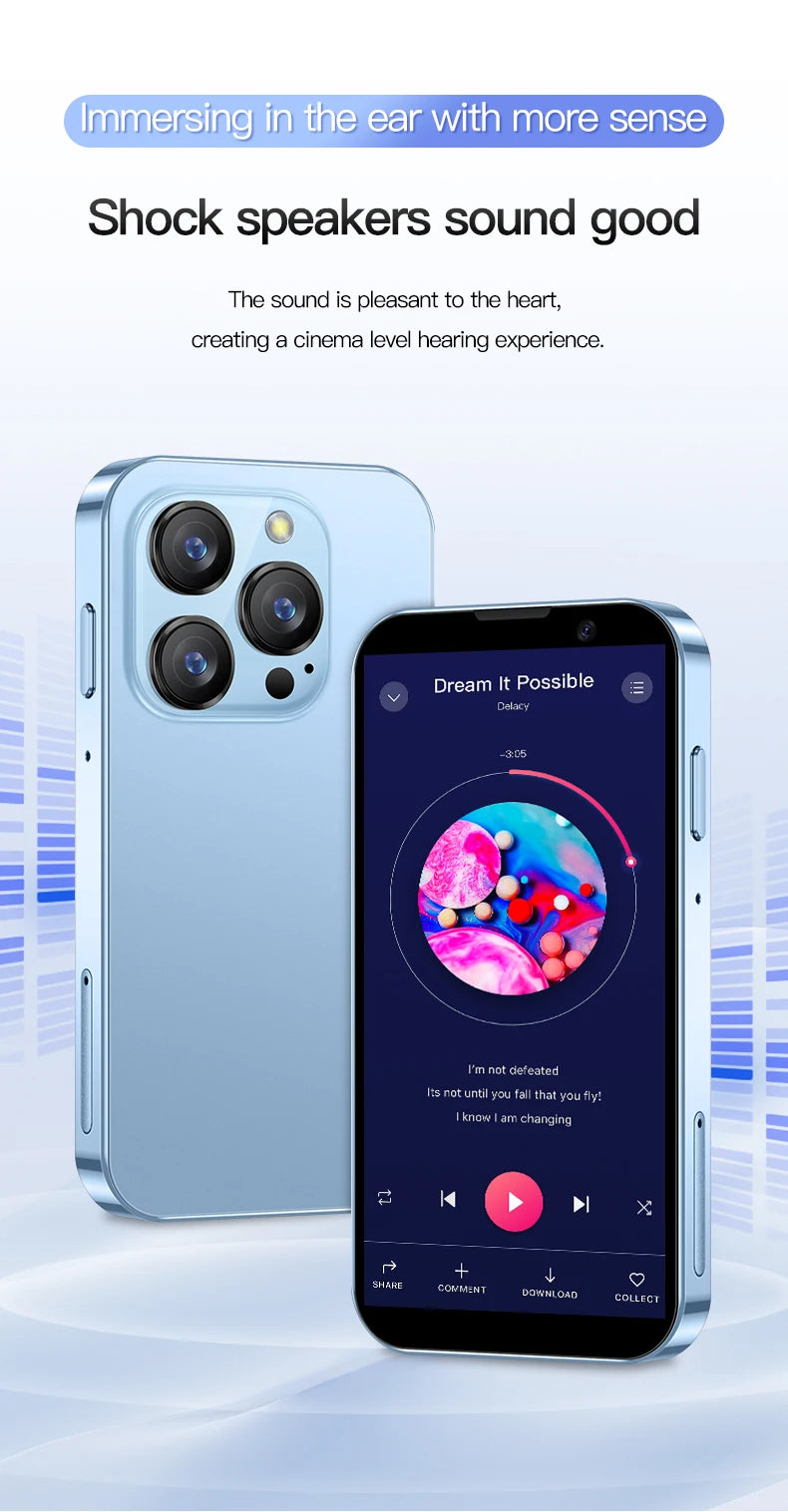 NEW SERVO 16SE Mini 3G Cute Smart Phone Android System 2 SIM Cards 3.0 inch Display Facial Unlock 2GB 16GB Small Card Smartphone