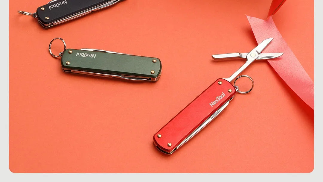 Youpin NexTool Multi Functional Knife, Small File, Slotted Screwdriver, Scissors 4in1 Mini High Quality Portable Tool Key Chain