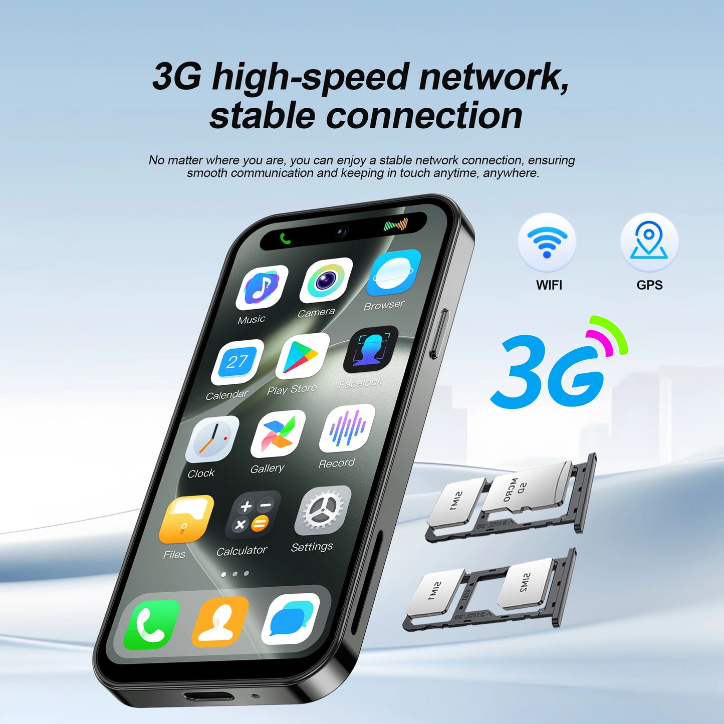 SERVO S16 Mini 4.0" Display Smartphone Android 10.0 3G WCDMA Dual SIM Standby 2GB+16GB Play Store WiFi Cute Cellphone Free Gifts