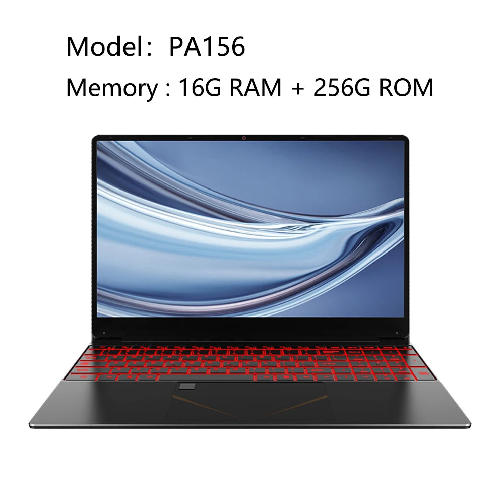 15.6" PA156 Laptop Computer Win11 Intel N5095 16G 128G/256G/512G Notebook Netbook Backlit Keyboard WIFI HD BT4.0 USB3.0 3.0MP