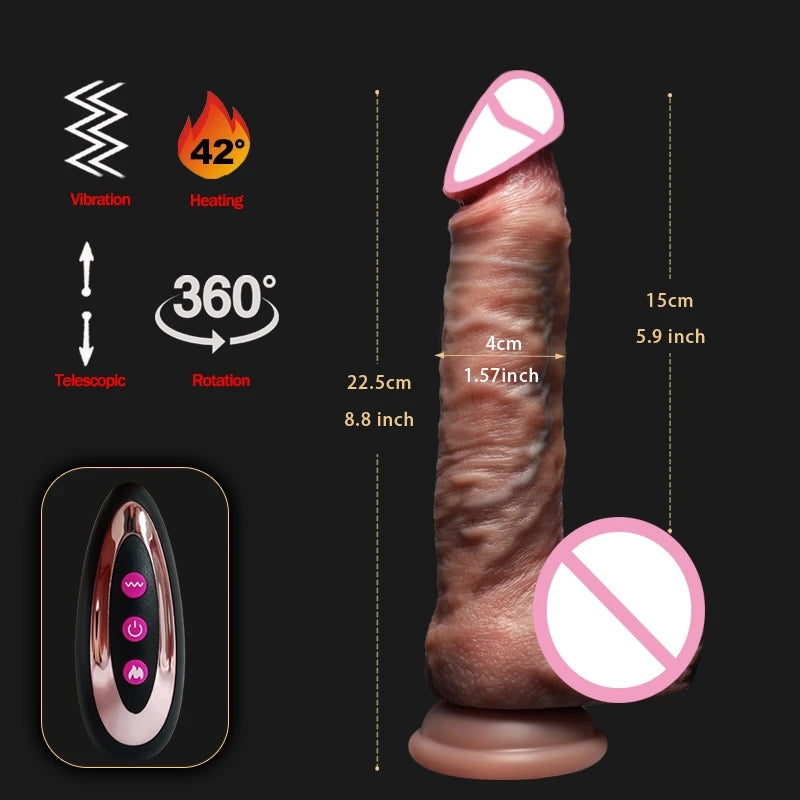 Realistic Dildo Vibrator Big Penis Penetration Anal Adult Sex Toys For Anal Vibration Heating Dick Dildos For Women Masturbation