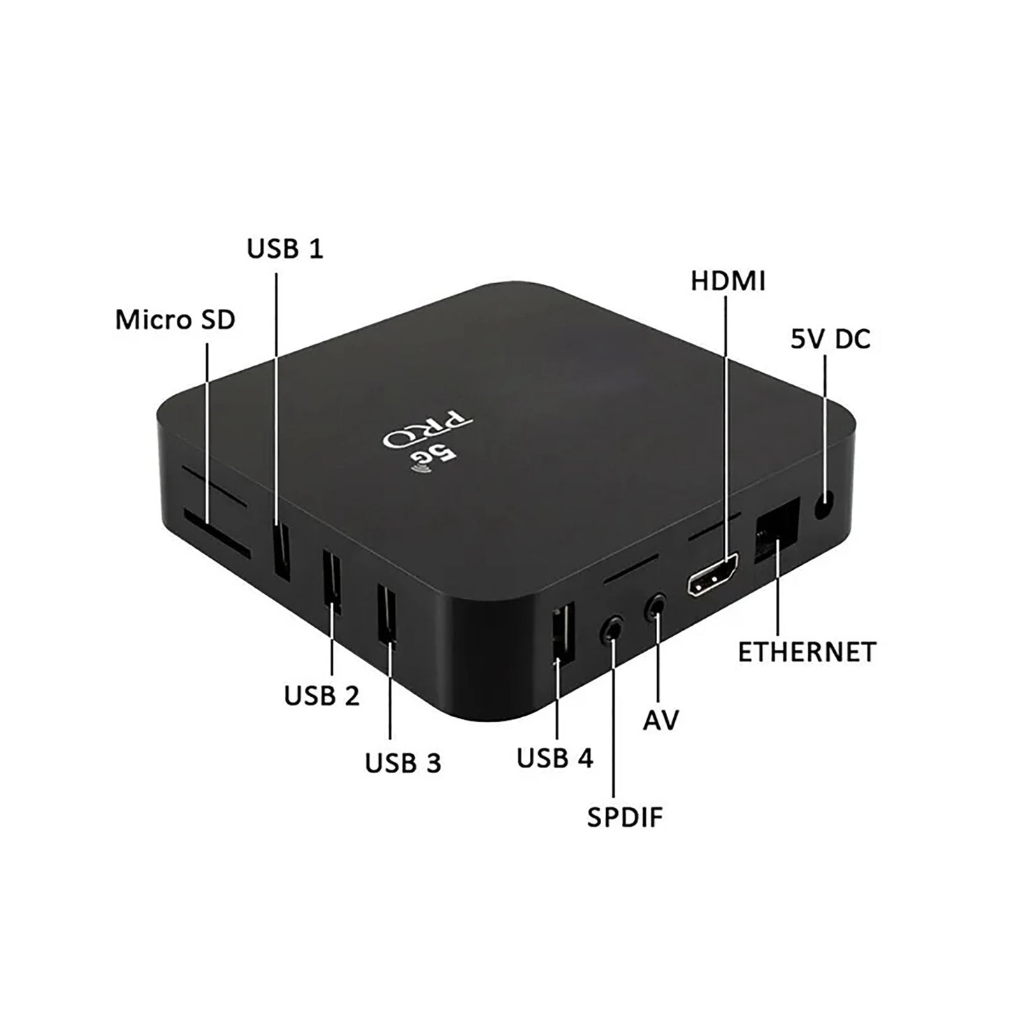 Global Version 2024 Android 10 Smart TV Box Home Theater TV Set-top Box 4K HDR10 2.4G WIFI YouTube Streaming Media Player