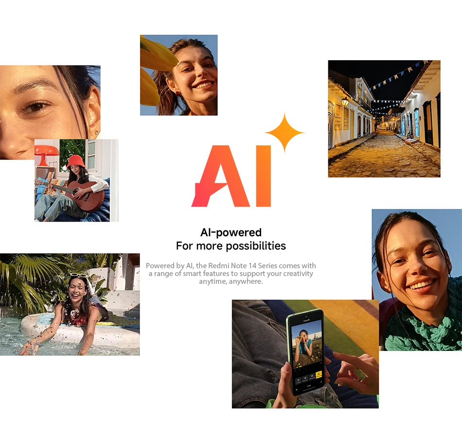 【World Premiere】Global Version Xiaomi Redmi Note 14 MediaTek Helio G99-Ultra 108MP AI Camera 6.67" AMOLED 120Hz Display 5500mAh