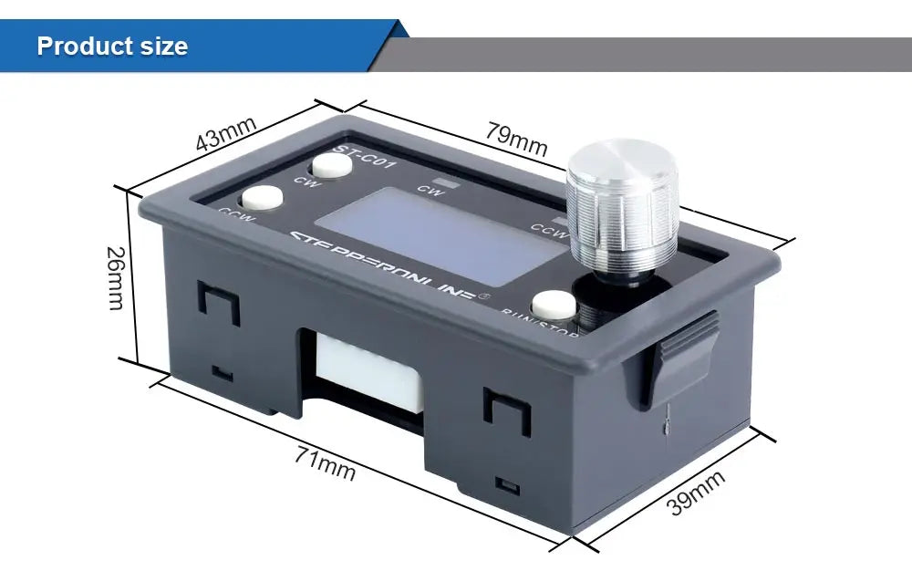 STEPPERONLINE Stepper Motor Driver Controller 5-30VDC Forward Reverse Pulse Mode for Single Axis Nema 17 23 Motor
