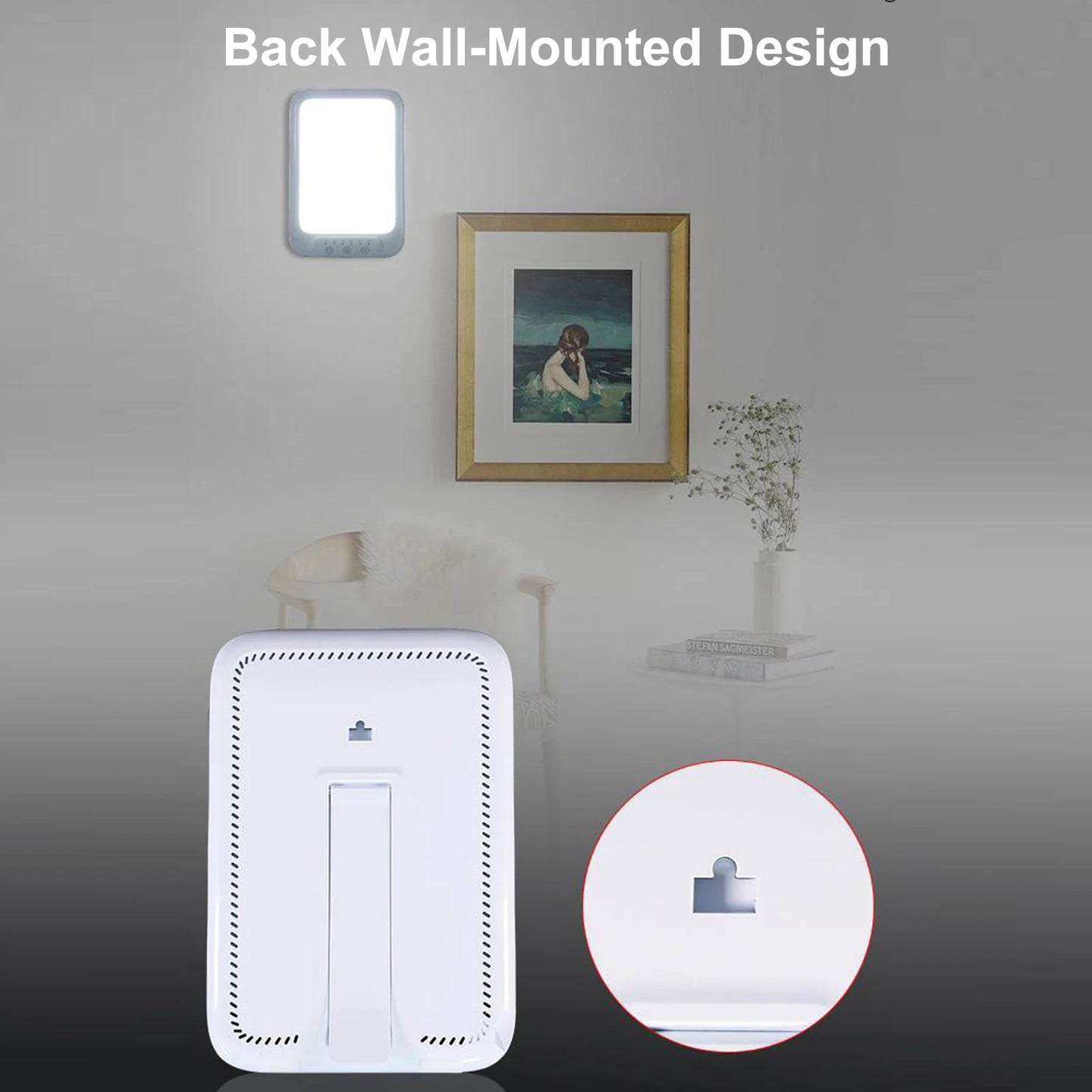 LED Daylight Lamp Cool & Warm Light Therapy Lamp Against Depression 3 Light Colours 5 Brightness Levels Touch Control Daylight