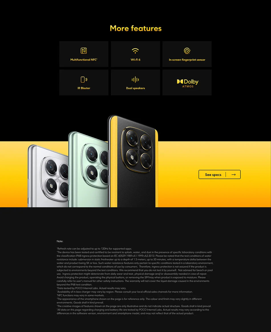 Global Version POCO X7 Smartphone 5110mAh 45W 50MP Camera Dimensity 7300-Ultra 6.67"120Hz AMOLED Display IP68 Xiaomi HyperOS NFC