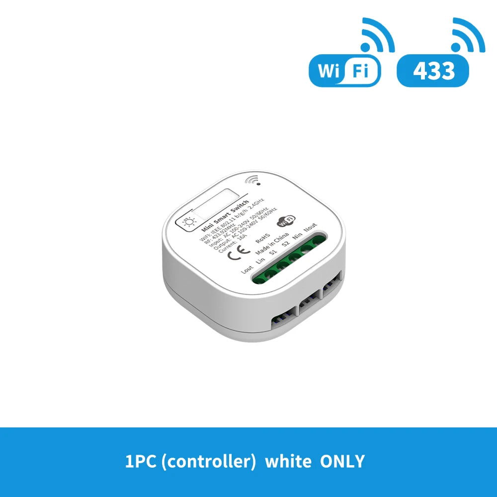 Tuya Smart Switch No Battery Required Push Button Panel Light Switches WiFi Wireless Remote Timing Relay Aleax Wall Switch
