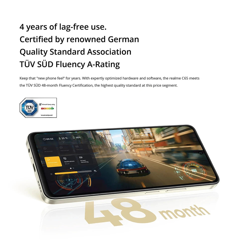 realme C65 Smartphone 50MP AI Camera 45W SUPERVOOC Charge 6.67'' Large Display 5000mAh Battery Helio G85 NFC