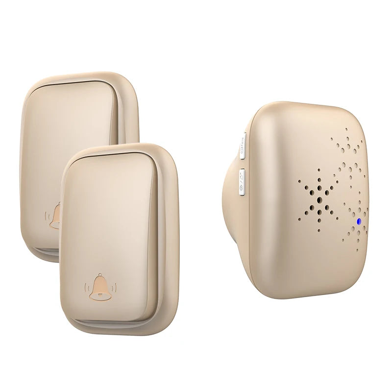 Lunzo No Battery Self Powered Wireless Doorbell US/UK/EU Plug 38 Ringtones Outdoor Waterproof 150m Range Kinetic Door Bell