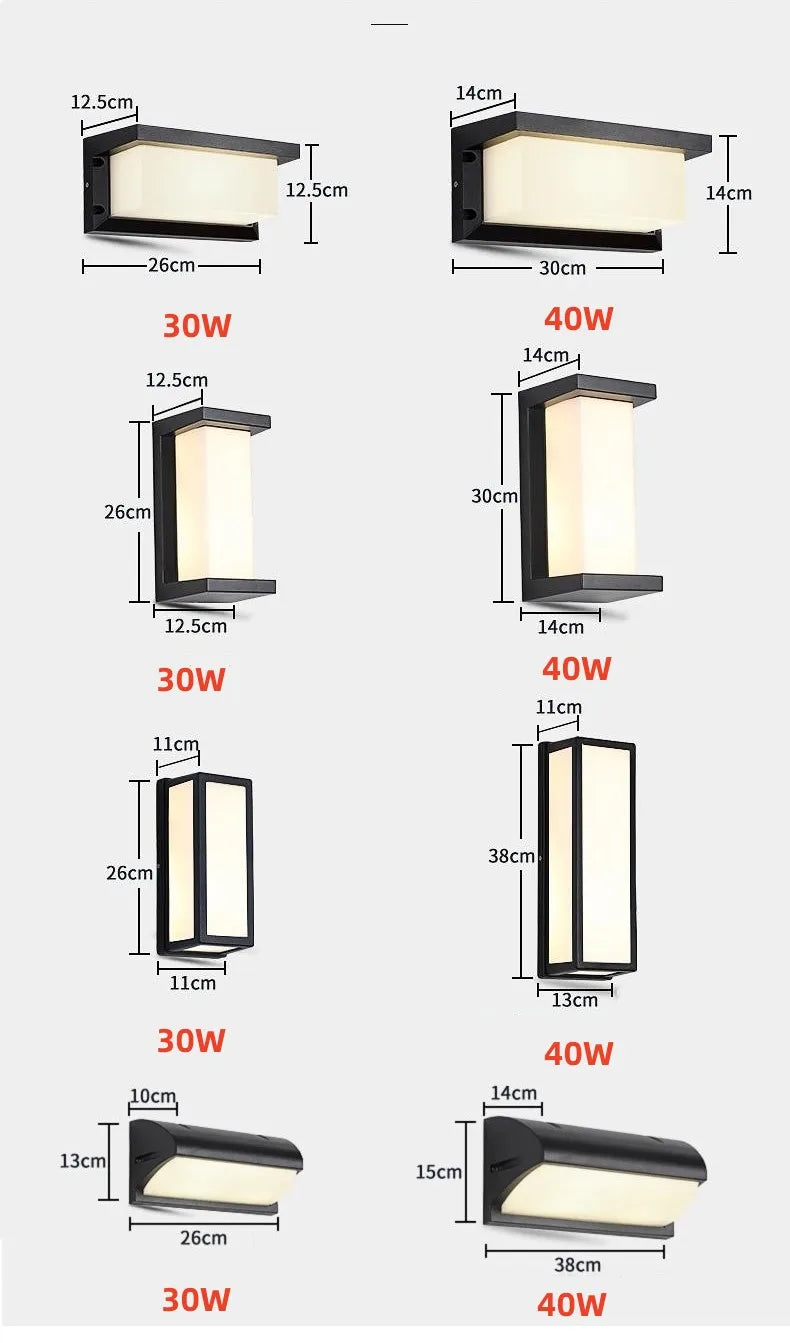 Extra Large LED outdoor lights waterproof IP65 Motion Sensor light led outdoor wall light outdoor lighting outdoor wall lamp